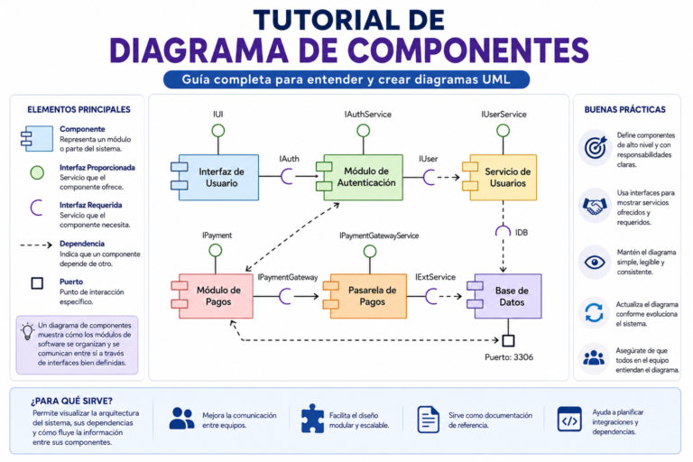 Tutorial de Diagrama de Componentes: Guía Completa para Entender y Crear Diagramas UML tutorial de diagrama de componentes