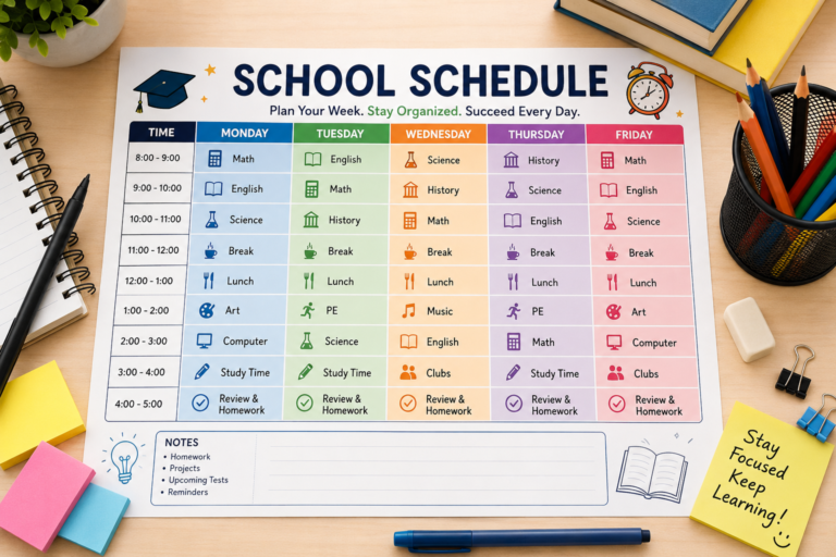 How to Use a School Schedule Maker Template to Simplify Your Week school schedule maker template