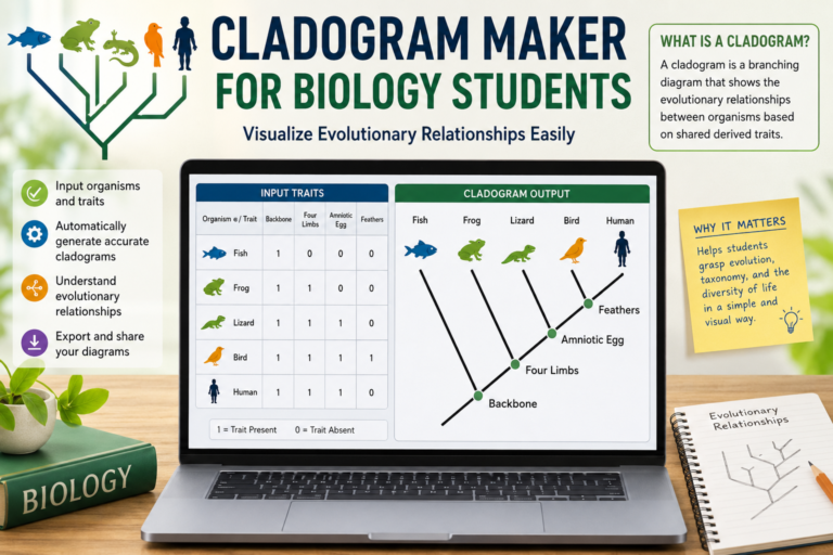 cladogram maker for biology students