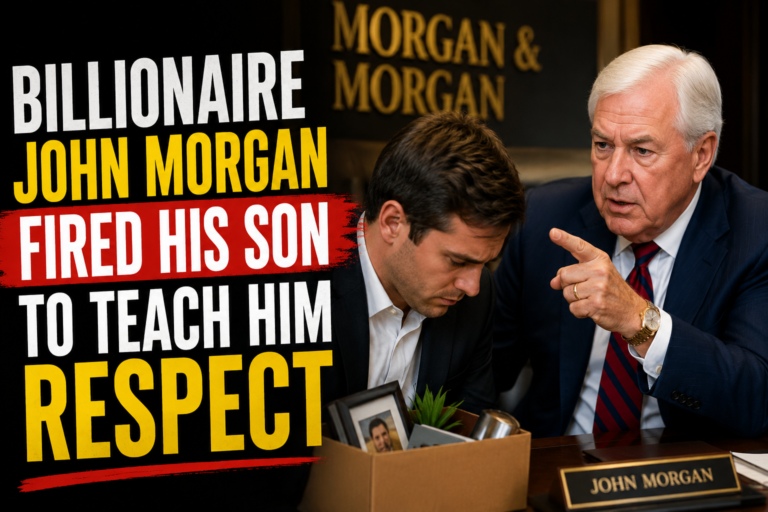 Billionaire John Morgan Fired His Son to Teach Him Respect billionaire John Morgan